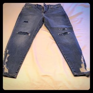 We the free distressed skinny jeans